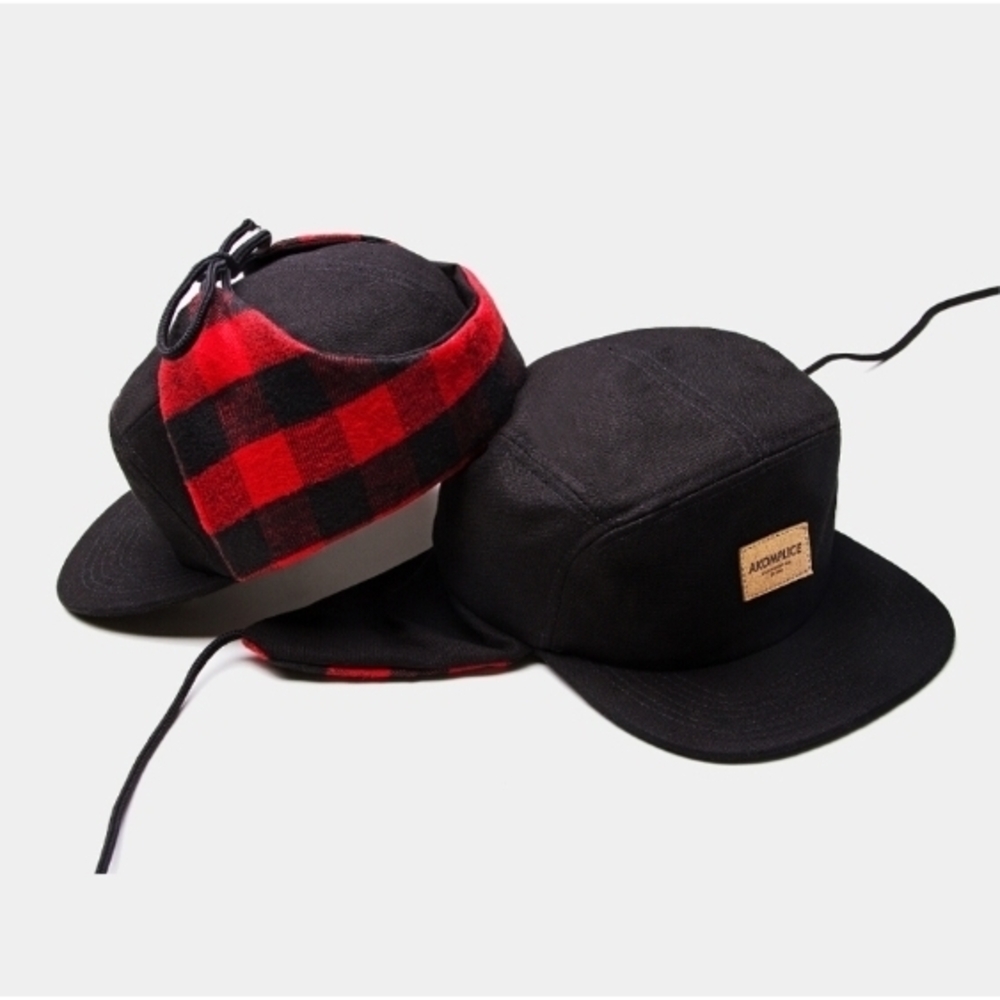 Akomplice x RIDE Buffalo Plaid Black & Red Plaid Men's Hat